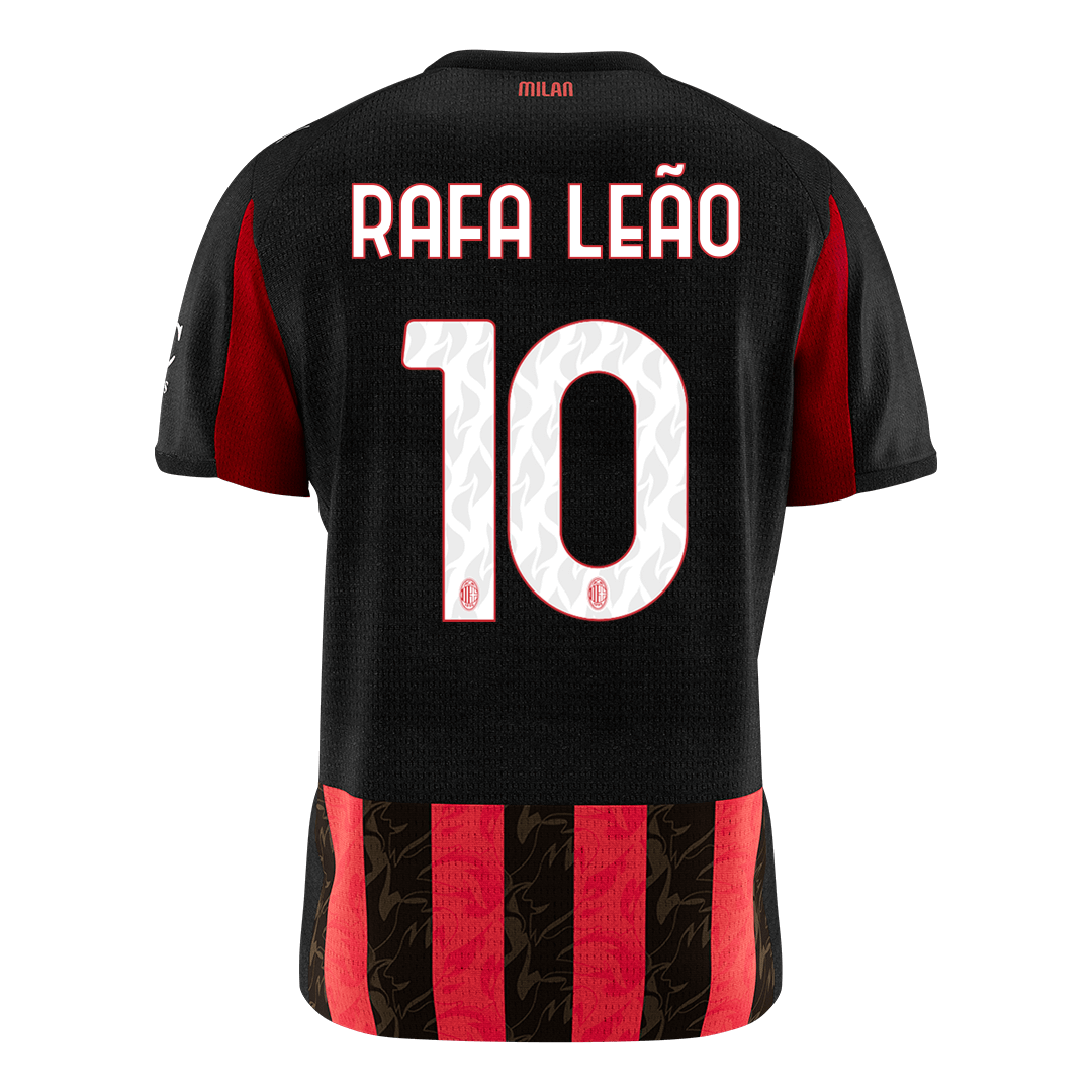 RAFA LEÃO #10 AC Milan Tröja 2025/26 Hemma Premium Röd & Svart-10
