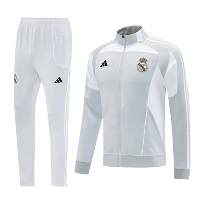 Real Madrid Hemma Träningsset (Jacka+Byxor) 2025/26 Grå-16