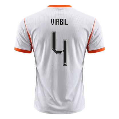 Nederländerna Tröja VIRGIL #4 2026 Borta Autentisk Vit-8
