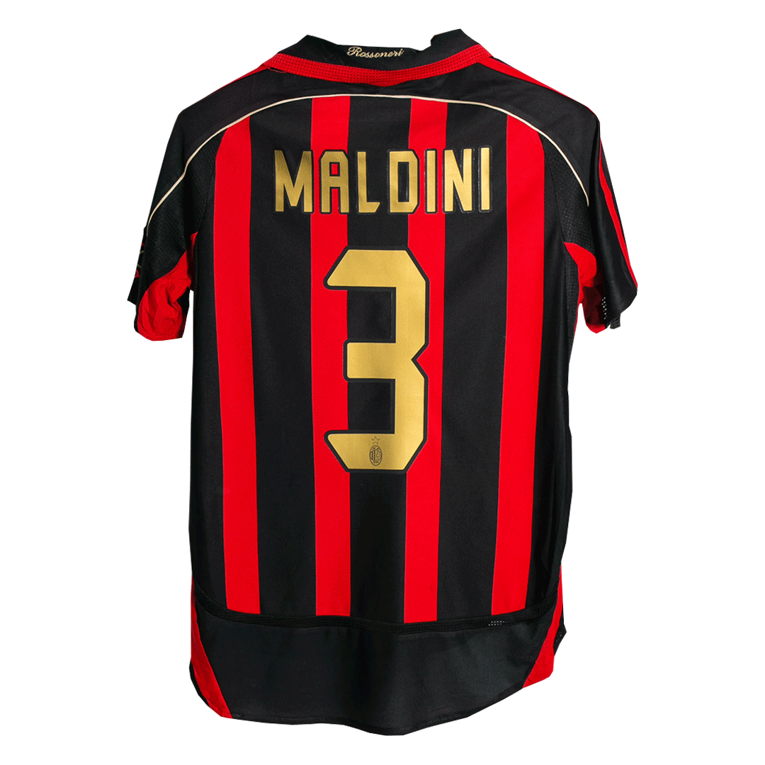 MALDINI #3 AC Milan Hemmatröja 2006/07 Retro Tröja
 Röd & Svart