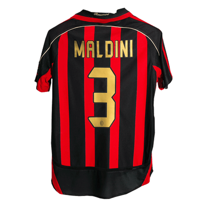 MALDINI #3 AC Milan Hemmatröja 2006/07 Retro Tröja
 Röd & Svart