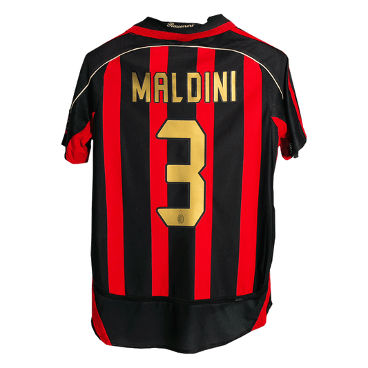MALDINI #3 AC Milan Hemmatröja 2006/07 Retro Tröja
 Röd & Svart