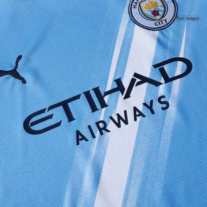 Manchester City Tröja 2025/26 Hemmaställ Blå Barn-8