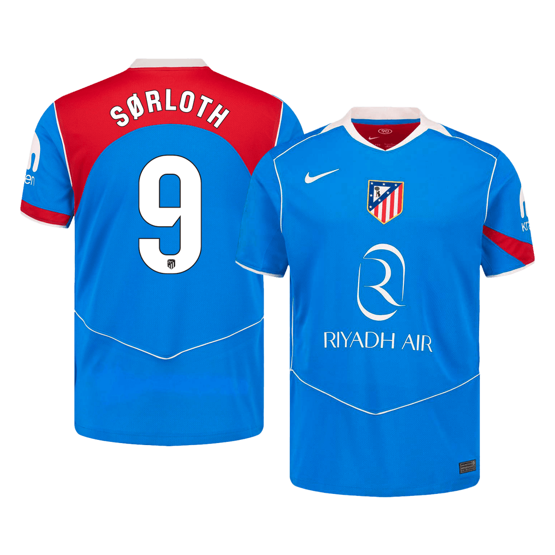 Atletico Madrid Tröja SØRLOTH #9 2025/26 Tredje Blå