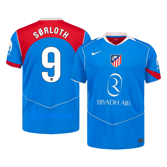 Atletico Madrid Tröja SØRLOTH #9 2025/26 Tredje Blå