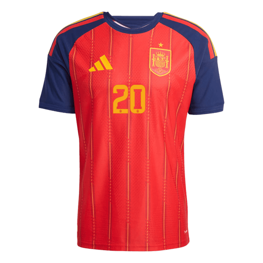 Spanien Tröja PEDRI #20 2026 Hemma Autentisk Röd-1