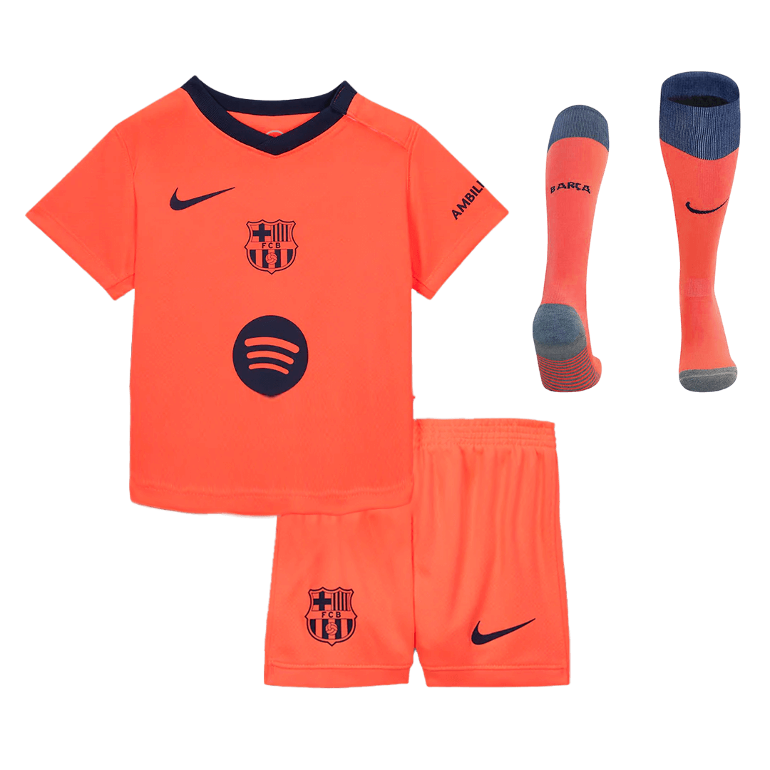 Barcelona Tröja 2025/26 Tredjeställ Orange Barn