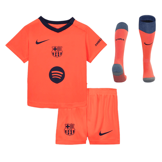 Barcelona Tröja 2025/26 Tredjeställ Orange Barn