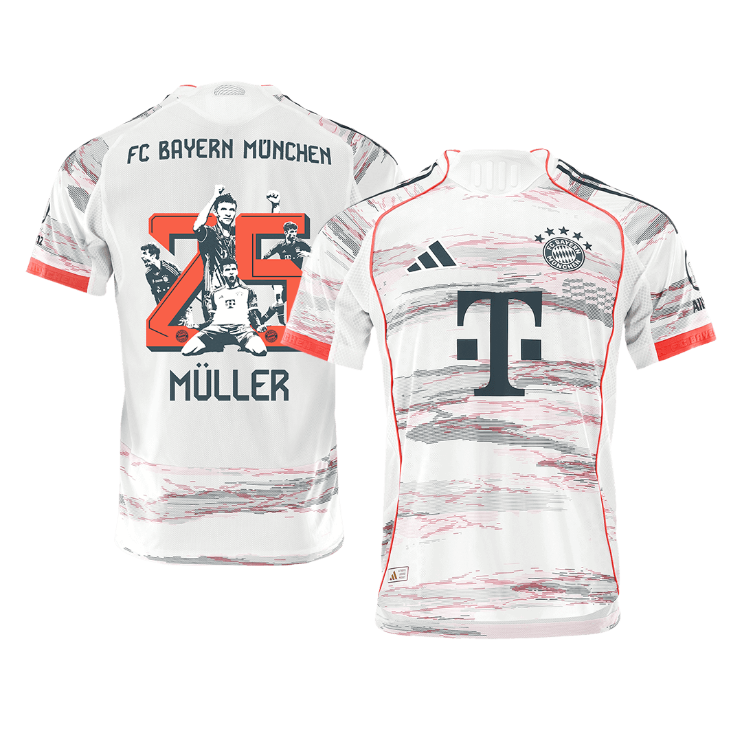 Bayern Munich Tröja MÜLLER Special #25 2025/26 Borta Vit