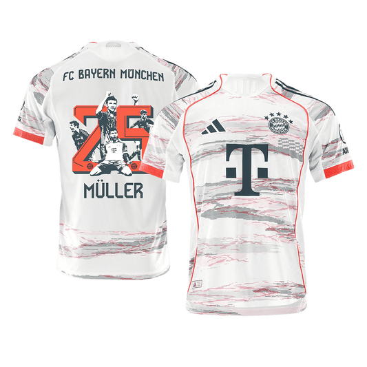 Bayern Munich Tröja MÜLLER Special #25 2025/26 Borta Vit