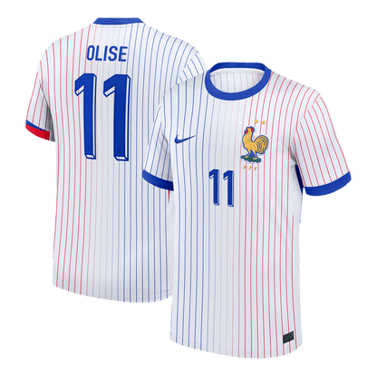 Frankrike Tröja OLISE #11 Euro 2024 Borta Vit
