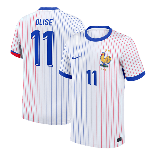 Frankrike Tröja OLISE #11 Euro 2024 Borta Vit