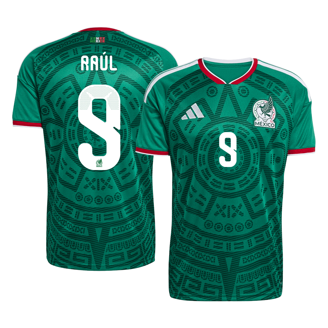 Raúl #9 Mexiko Tröja 2026 Hemma Premium Grön