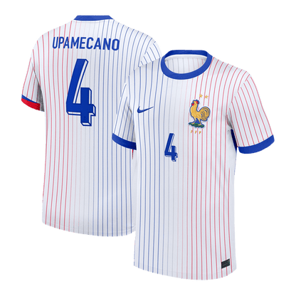 Frankrike Tröja UPAMECANO #4 Euro 2024 Borta Vit