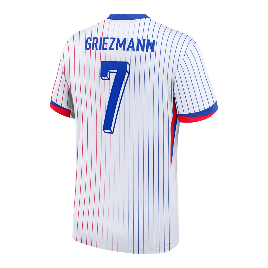 Frankrike Tröja GRIEZMANN #7 Euro 2024 Borta Vit-7