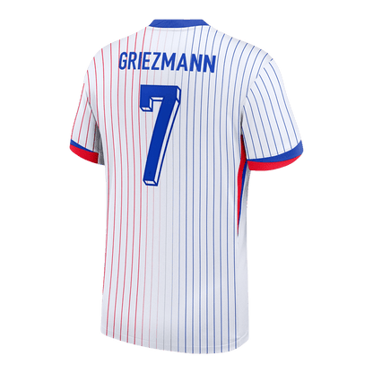 Frankrike Tröja GRIEZMANN #7 Euro 2024 Borta Vit-7