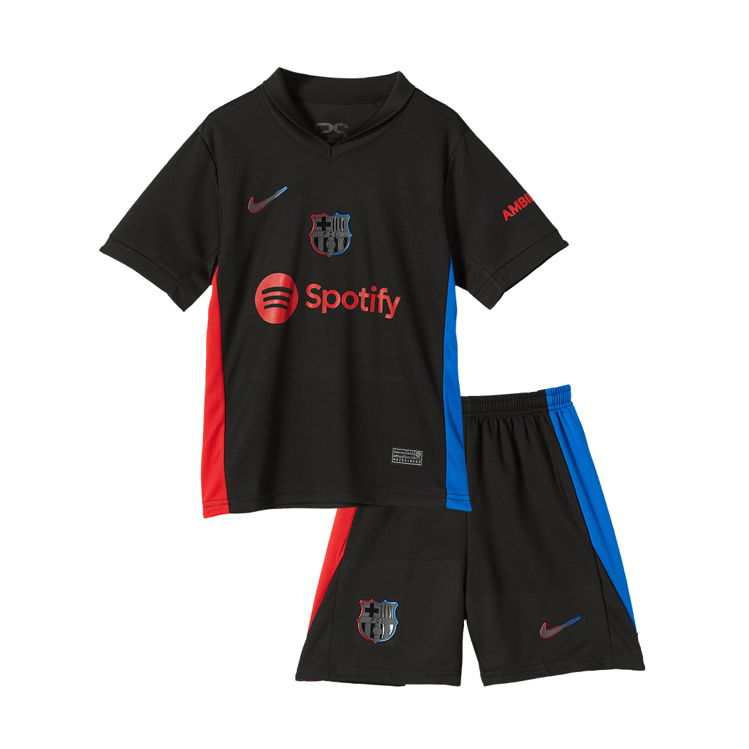 Barcelona Tröja 2024/25 Borta Svart Barn-17