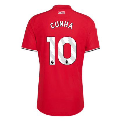 Manchester United Tröja CUNHA #10 2026/27 Hemma Autentisk Röd-3