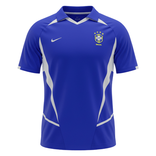 Brasilien Bortatröja 2002 Retro Tröja
 Blå