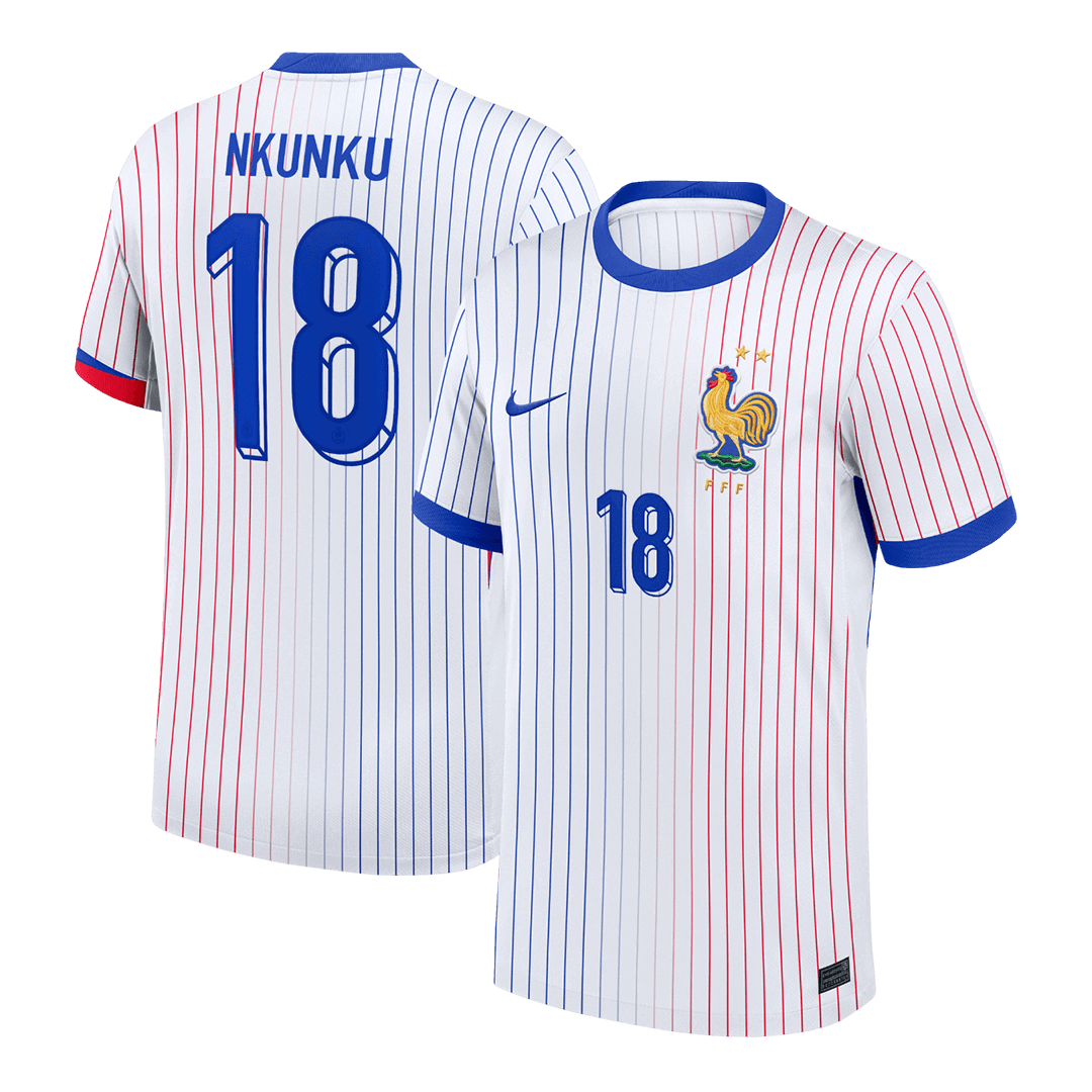 Frankrike Tröja NKUNKU #18 Euro 2024 Borta Vit