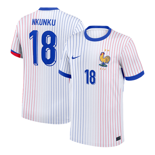 Frankrike Tröja NKUNKU #18 Euro 2024 Borta Vit