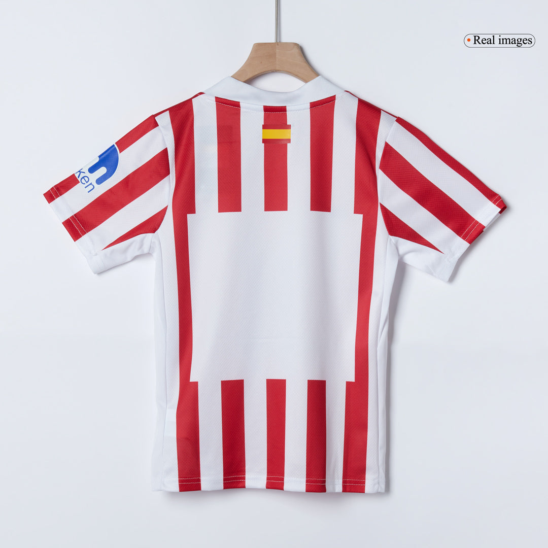 Atletico Madrid Tröja 2025/26 Hemmaställ Röd & Vit Barn