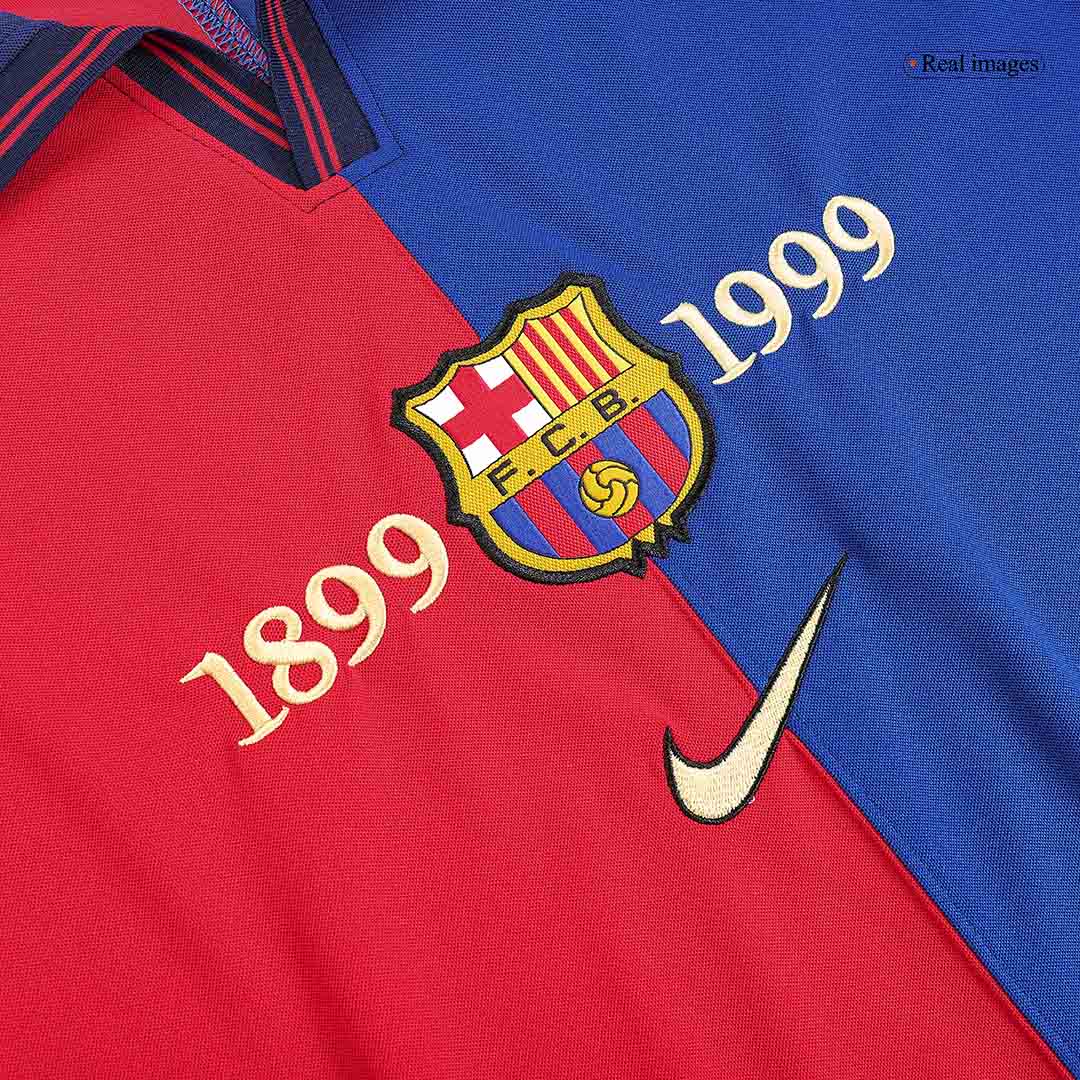 GUARDIOLA #4 Barcelona Hemmatröja 1999/00 Retro Tröja
 Röd & Blå - 100-årsjubileum-5