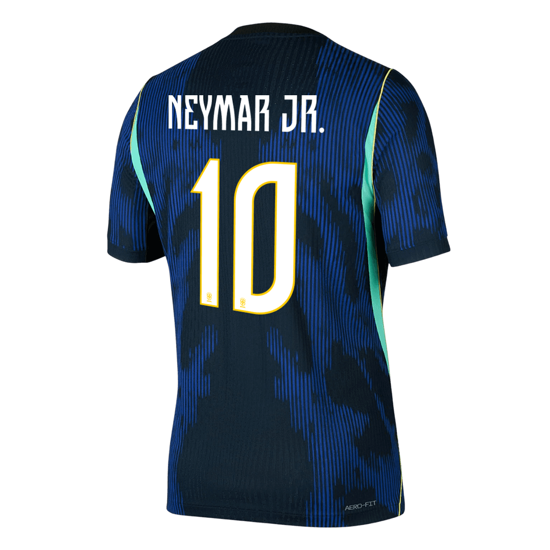 Brasilien Tröja NEYMAR JR. #10 2026 Borta Autentisk Mörkblå-3