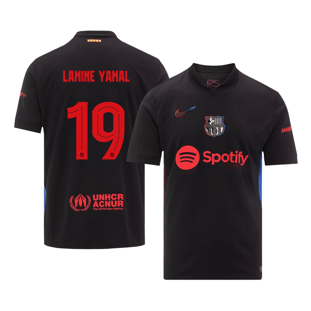 Barcelona Tröja LAMINE YAMAL #19 2024/25 Borta Svart