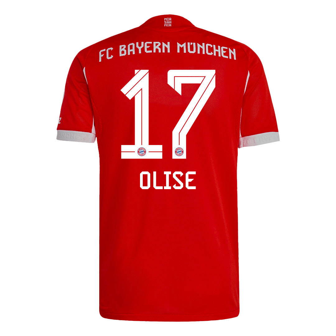 Bayern Munich Tröja OLISE #17 2025/26 Hemma Röd-12