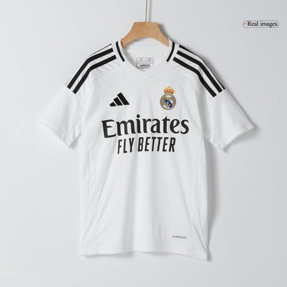 Real Madrid Tröja BELLINGHAM #5 2024/25 Hemma Vit Barn-13