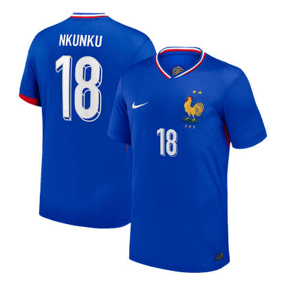 Frankrike Tröja NKUNKU #18 Euro 2024 Hemma Blå