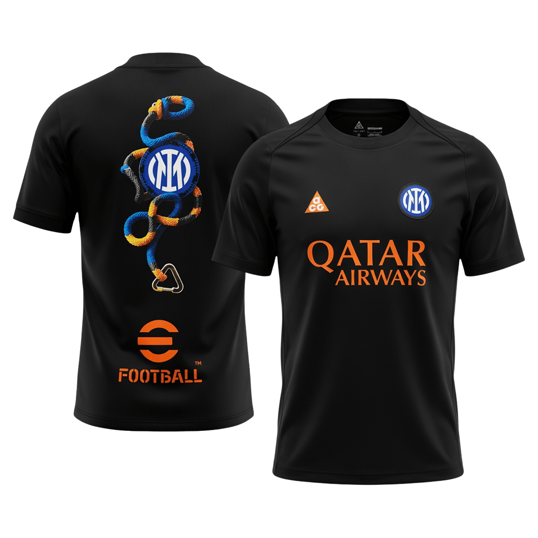 Inter Milan Tröja 2025/26 Före match Svart