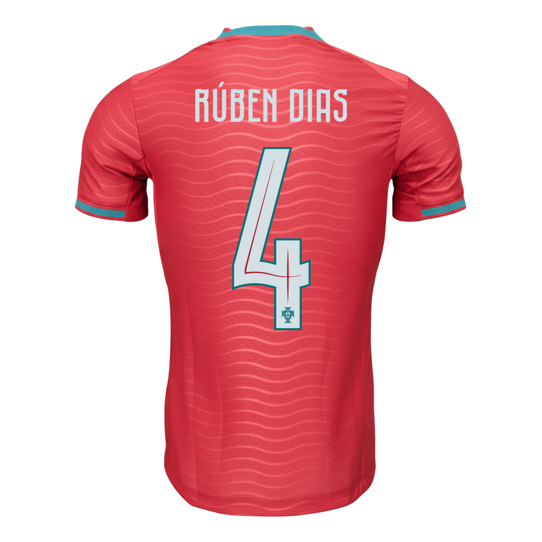 Portugal Tröja RÚBEN DIAS #4 2026 Hemma Autentisk Röd
