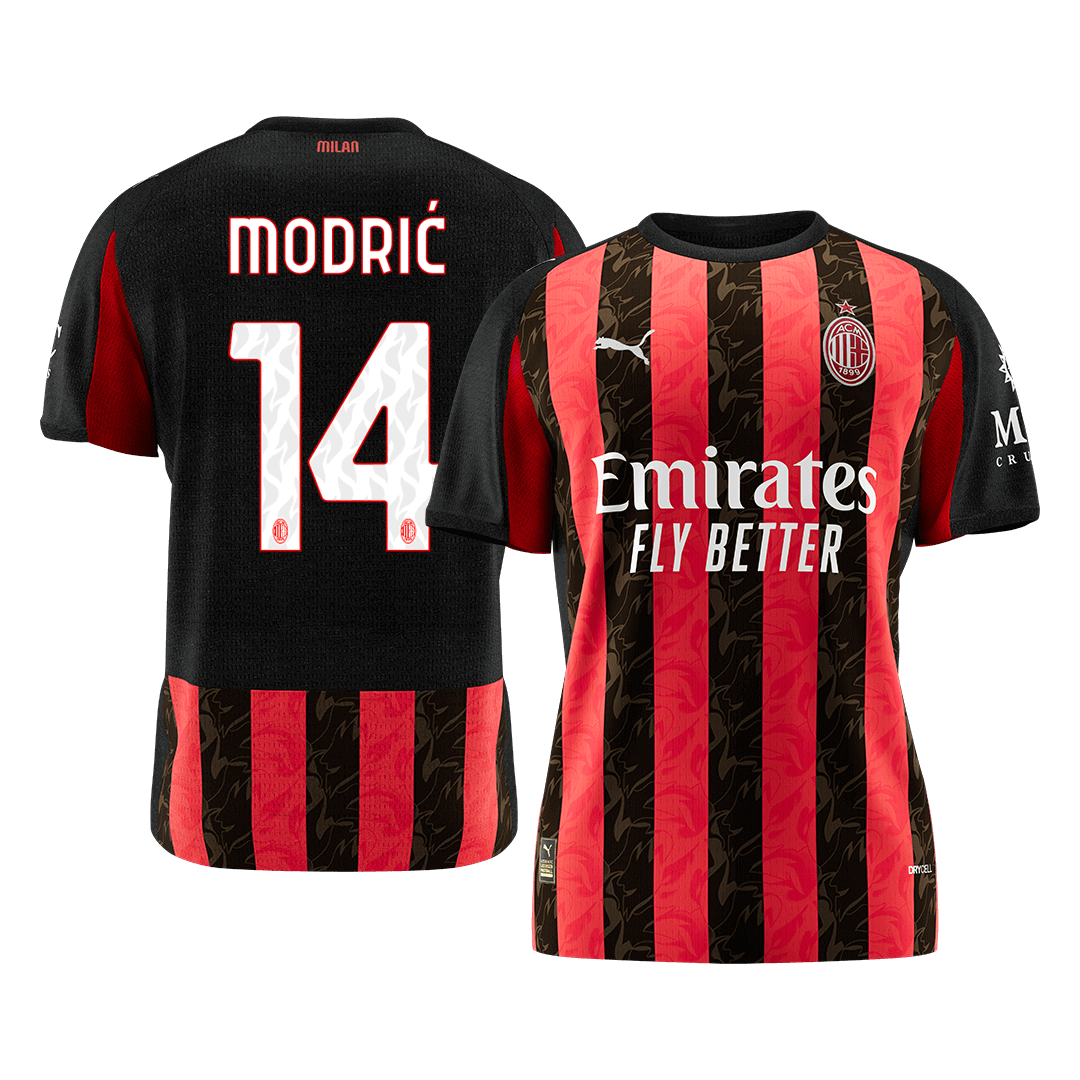 MODRIĆ #14 AC Milan Tröja 2025/26 Hemma Premium Röd & Svart