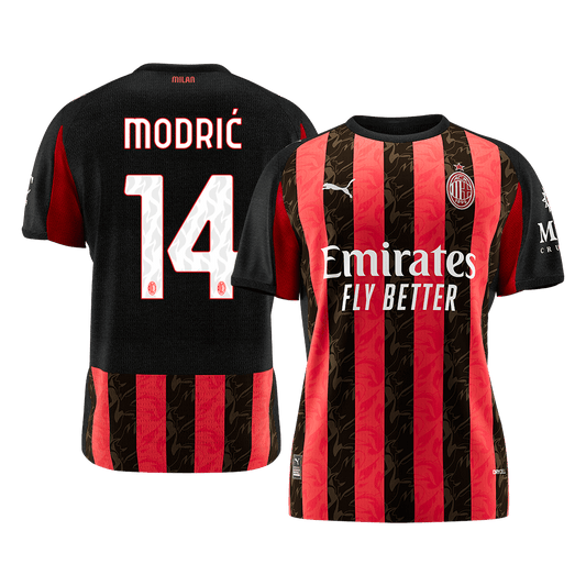 MODRIĆ #14 AC Milan Tröja 2025/26 Hemma Premium Röd & Svart