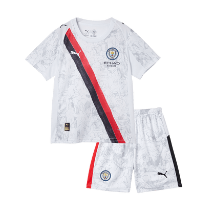 Manchester City Tröja 2025/26 Vit Barn-15