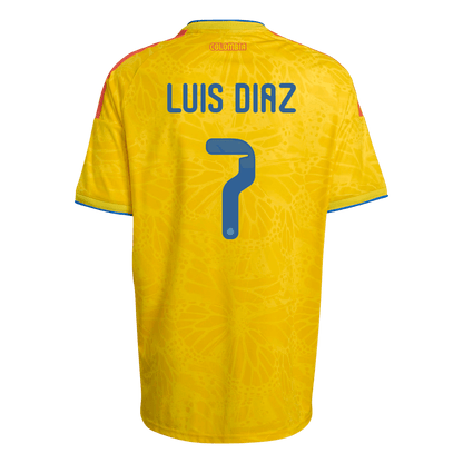 Colombia Tröja LUIS DíAZ #7 2026 Hemma Gul-9