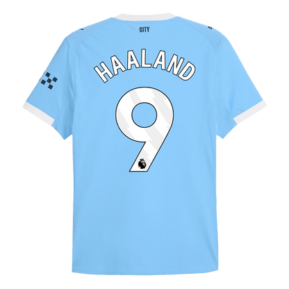 Manchester City Tröja HAALAND #9 2025/26 Hemma Blå-13