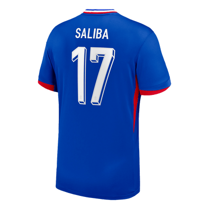 Frankrike Tröja SALIBA #17 Euro 2024 Hemma Blå-7