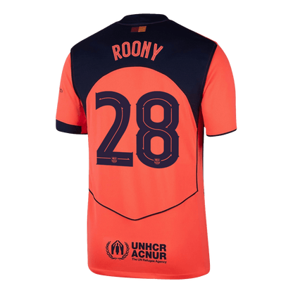 Barcelona Tröja ROONY #28 2025/26 Tredje Orange-11