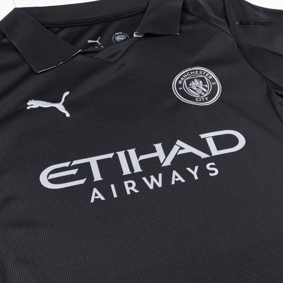 Manchester City Tröja 2025/26 Borta Svart Barn-6