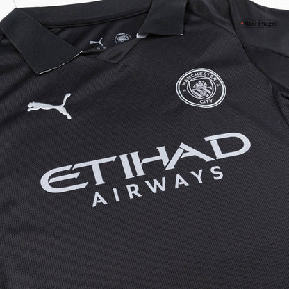 Manchester City Tröja 2025/26 Bortaställ Svart Barn-6