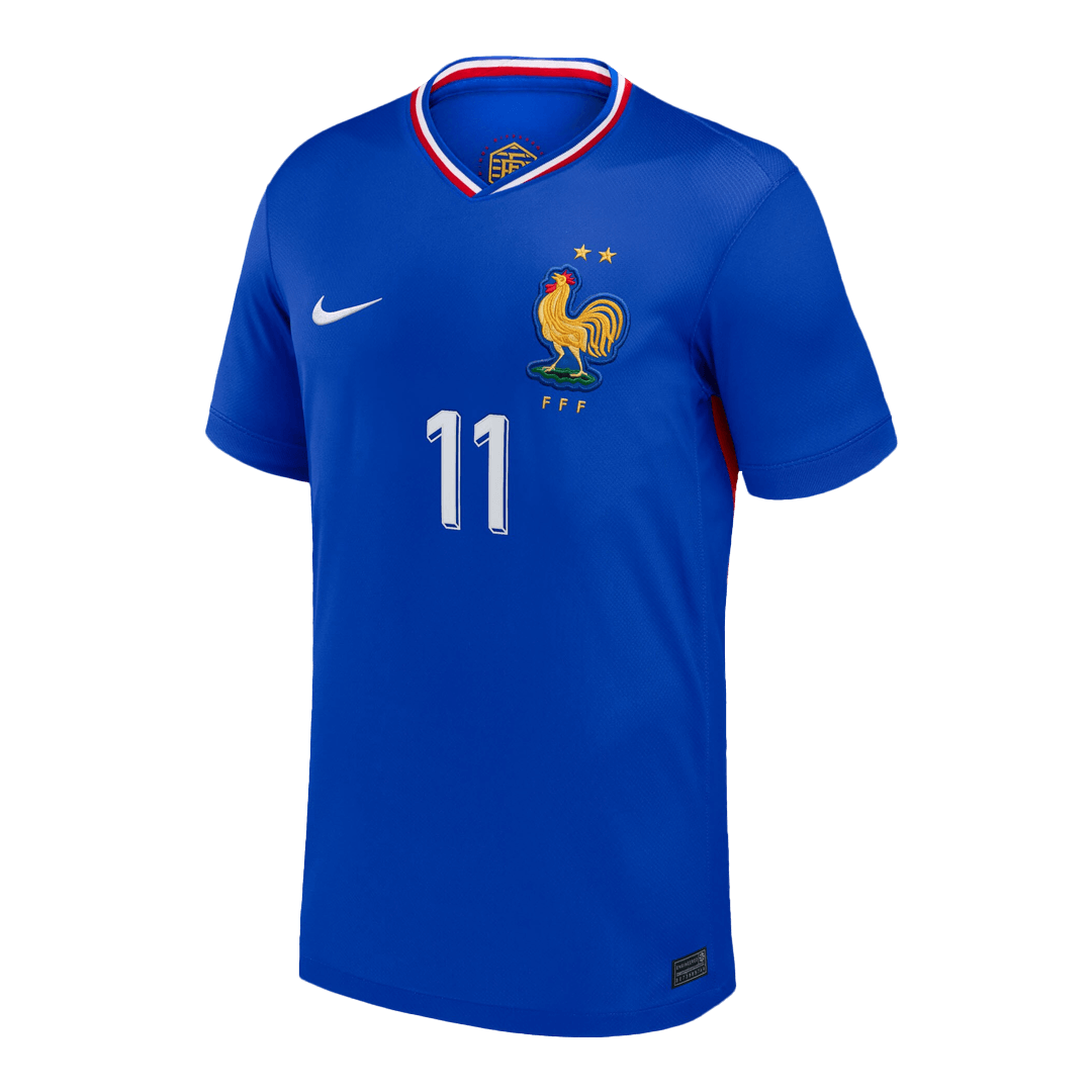 Frankrike Tröja OLISE #11 Euro 2024 Hemma Blå-8