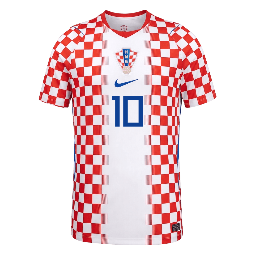 Kroatien Tröja MODRIĆ #10 2026 Hemma Röd & Vit-3
