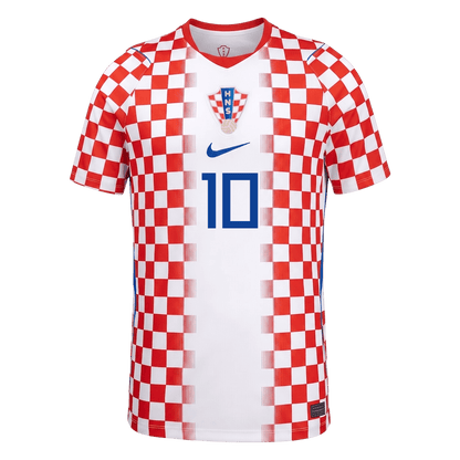 Kroatien Tröja MODRIĆ #10 2026 Hemma Röd & Vit-3