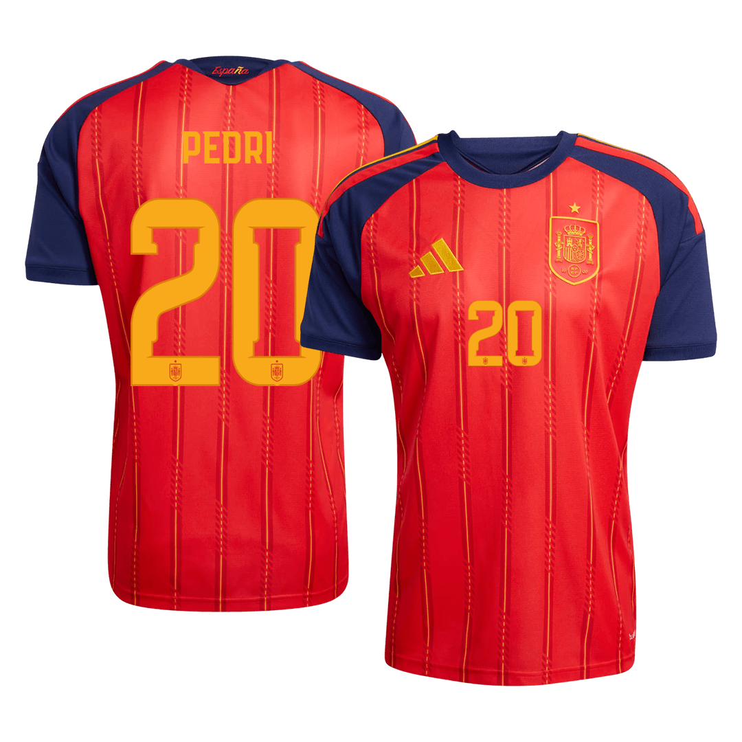 PEDRI #20 Spanien Tröja 2026 Hemma Premium Röd