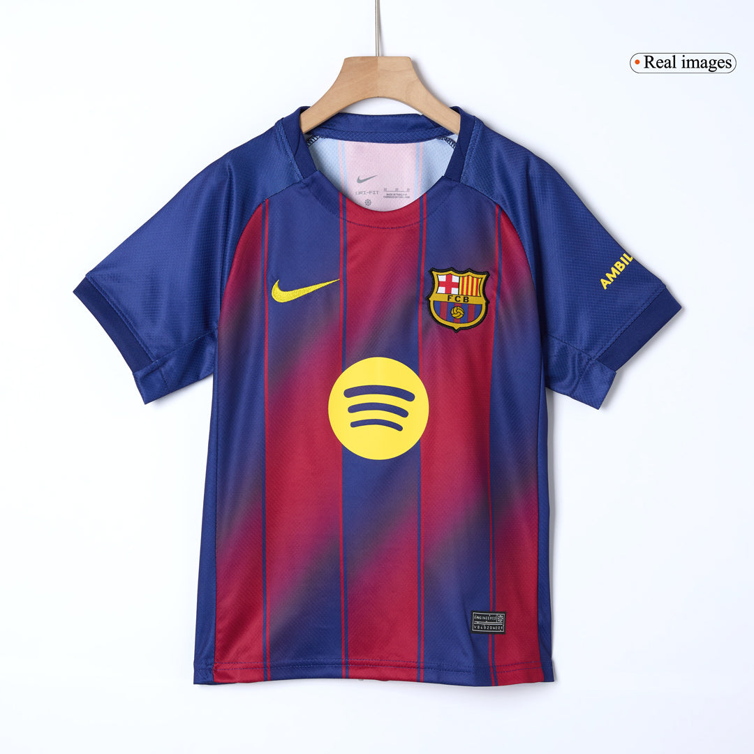 Barcelona Tröja 2025/26 Hemma Röd & Blå Barn Premium-14