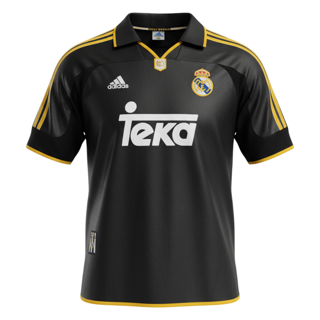 Real Madrid Bortatröja 1999/01 Retro Tröja
 Svart