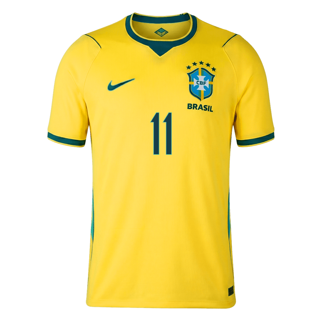 Brasilien Tröja RAPHINHA #11 2026 Hemma Gul-5